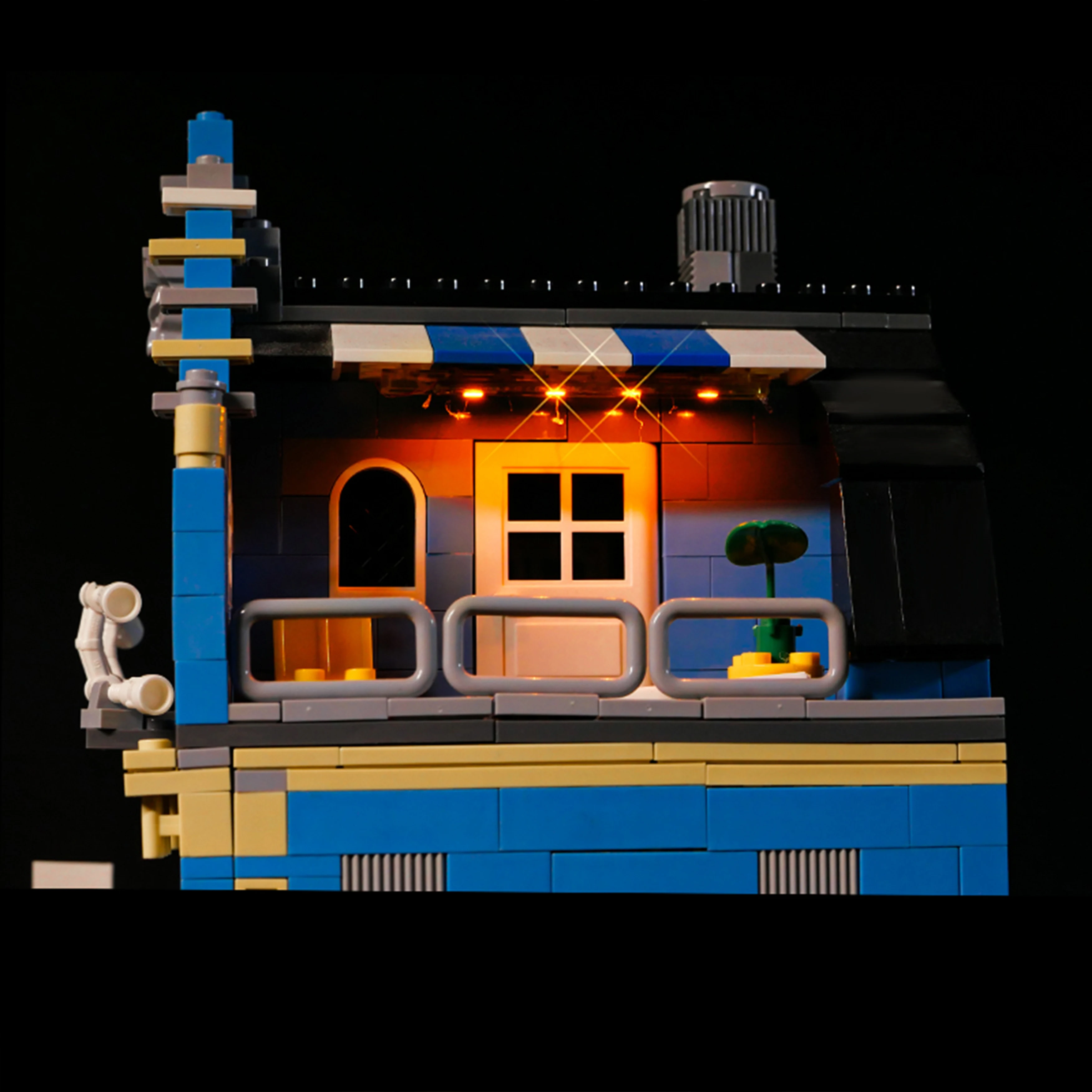 DIY-bouwsteen LED-lichtset voor 10190 Europese stijl marktstraat modulair model, verlichtingsaccessoires voor creatieve weergave