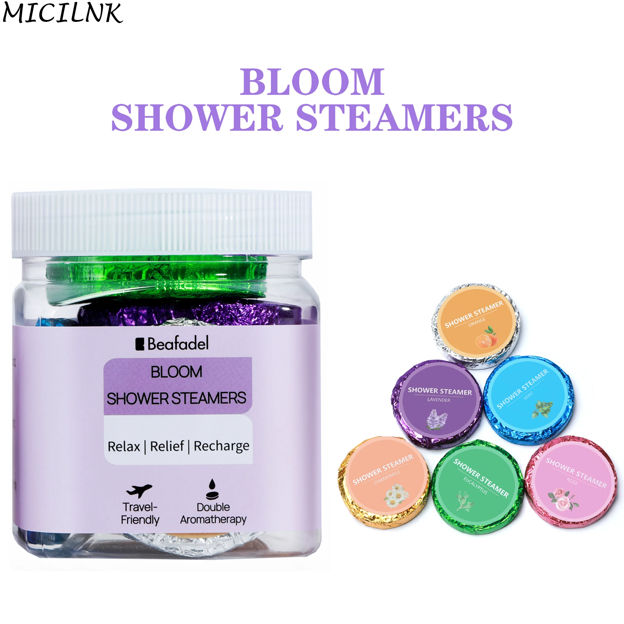 6pcs Aromatherapy Shower Steamers Natural Ingredients Refreshing Shower Bombs Women Stress Relief And Relaxation