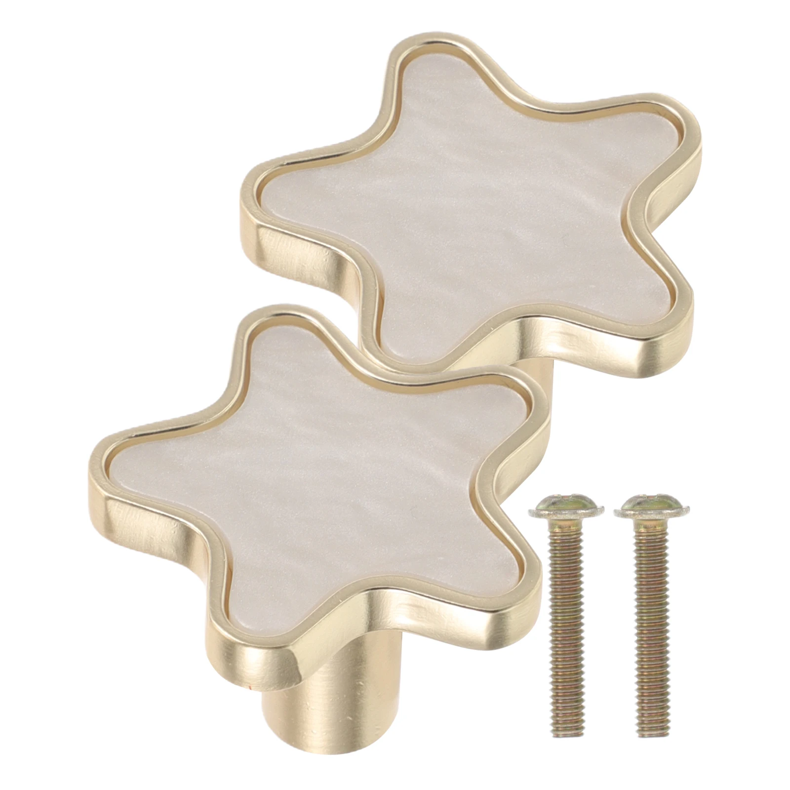 

2PCS Nordic Style Star Shaped Cabinet Handles Zinc Alloy Drawer Knobs for Wardrobes Closets Furniture Hardware Bathroom Cabinets