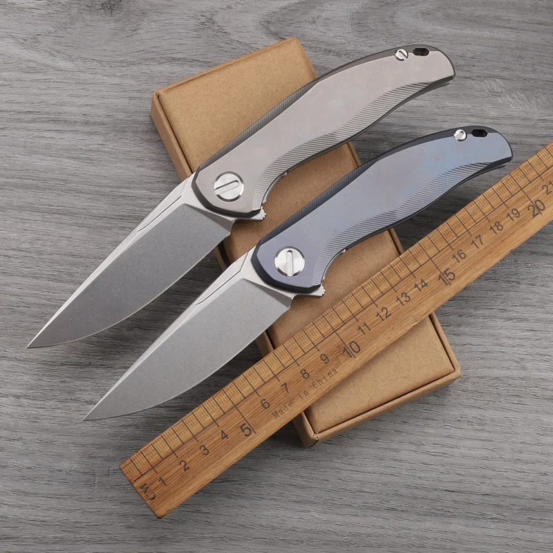 

M390 Steel Titanium Alloy Handle Folding Knife Outdoor Camping Survival High Hardness Sharp Portable Tool EDC