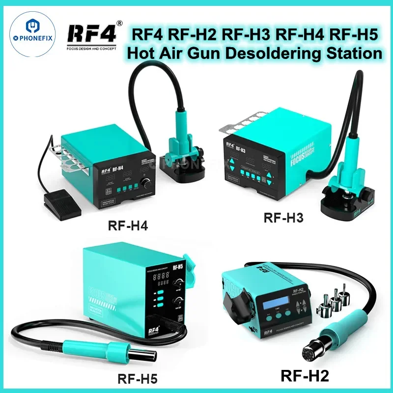 Pistola de aire caliente RF4, estación de desoldar de retrabajo Digital BGA, secador de calor de eliminación rápida para teléfono PCB SMD,