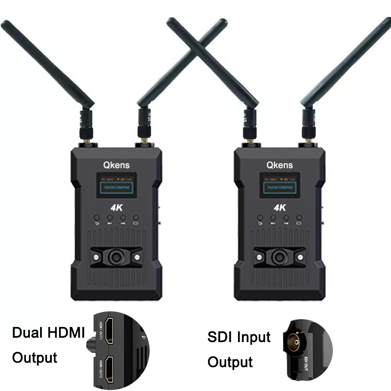 

UHD 4K Wireless Transmission Video Transmitter Receiver HDMI Extender with 1080p60 SDI Display for Videographer Filmmaker Camera