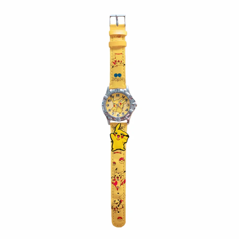 Pokemon Pocket Monster Pikachu Anime Uhr Cartoon Quarz Armbanduhren für Jungen Mädchen Stilvolle Accessoires Kinder Geburtstagsgeschenke