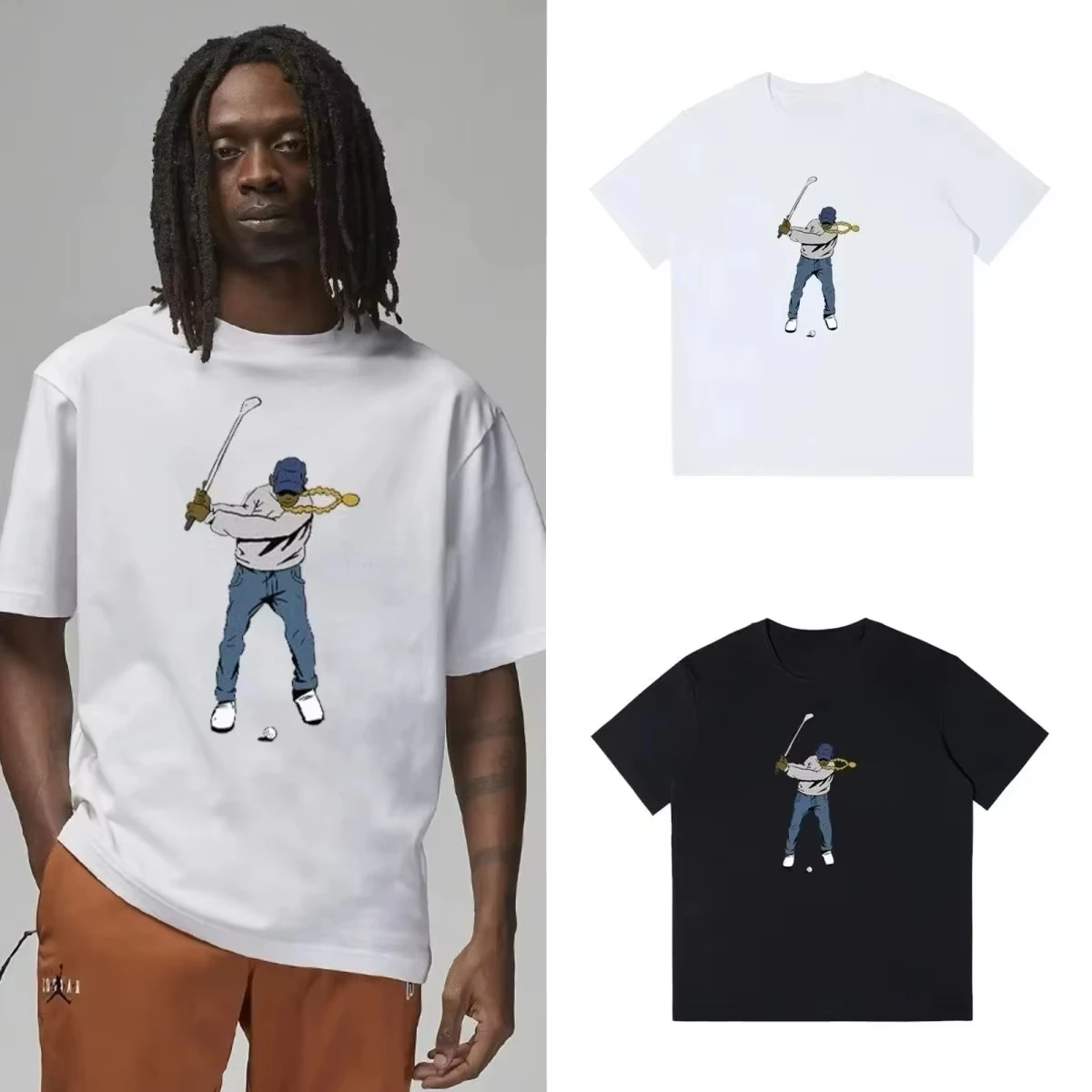 

American Hot Street Brand Spring and Summer Men's and Women's T-shirts, Daily Commuting Sports Slim and Comfortable Wear