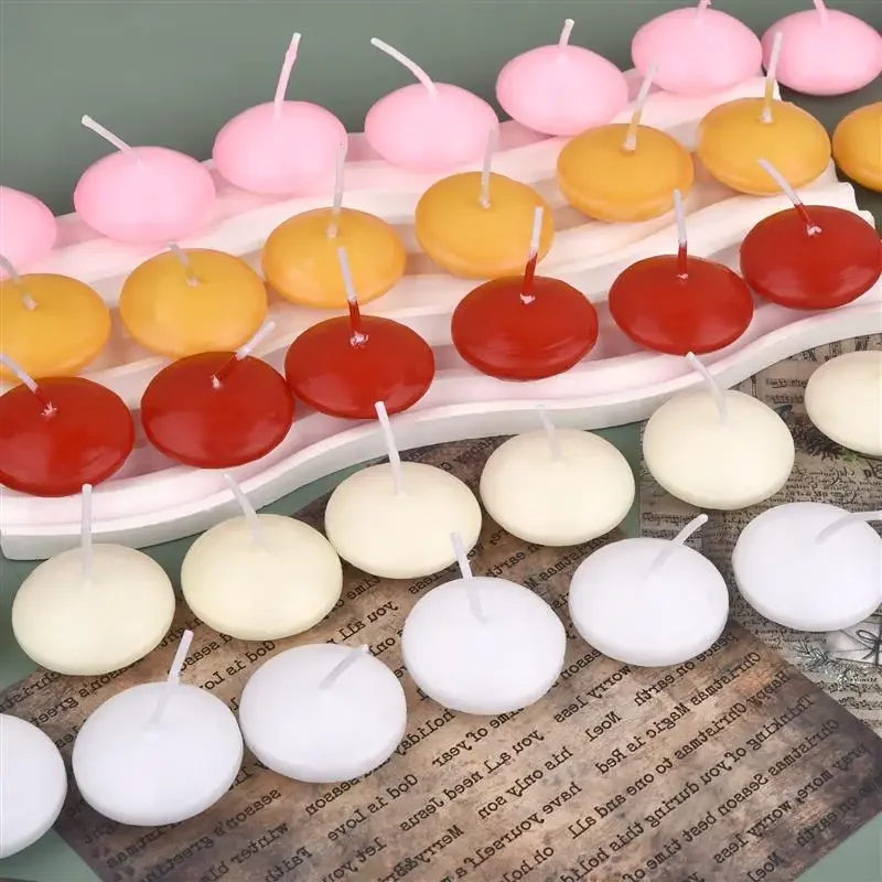 10Pcs Unscented Discs Candles Floating For Valentine'S Day Party Wedding Home Bathtub Decor Romantic Confession Candlelight