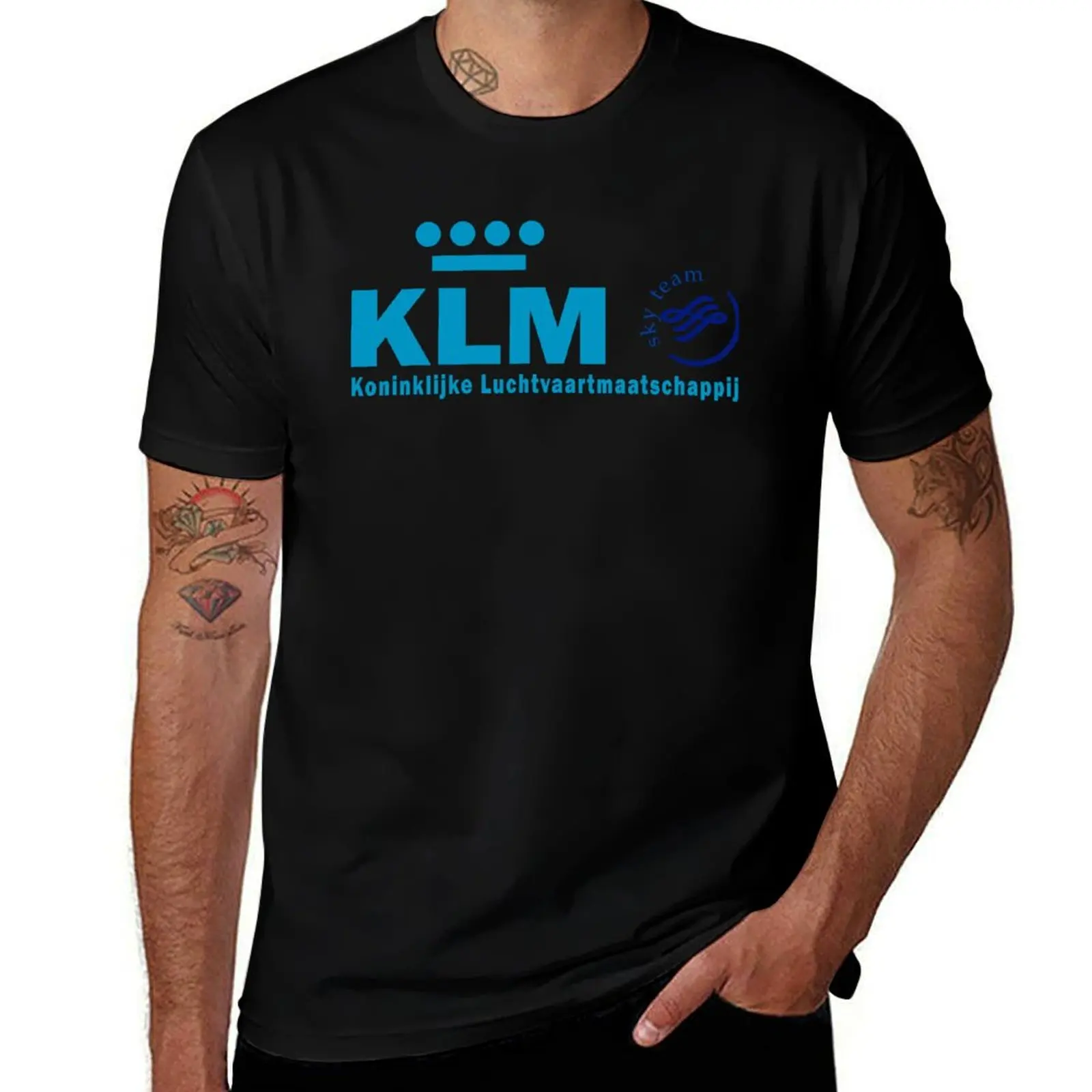 

klm airlines T-Shirt fashion shirts funny gifts croswit shirt man mens workout shirts