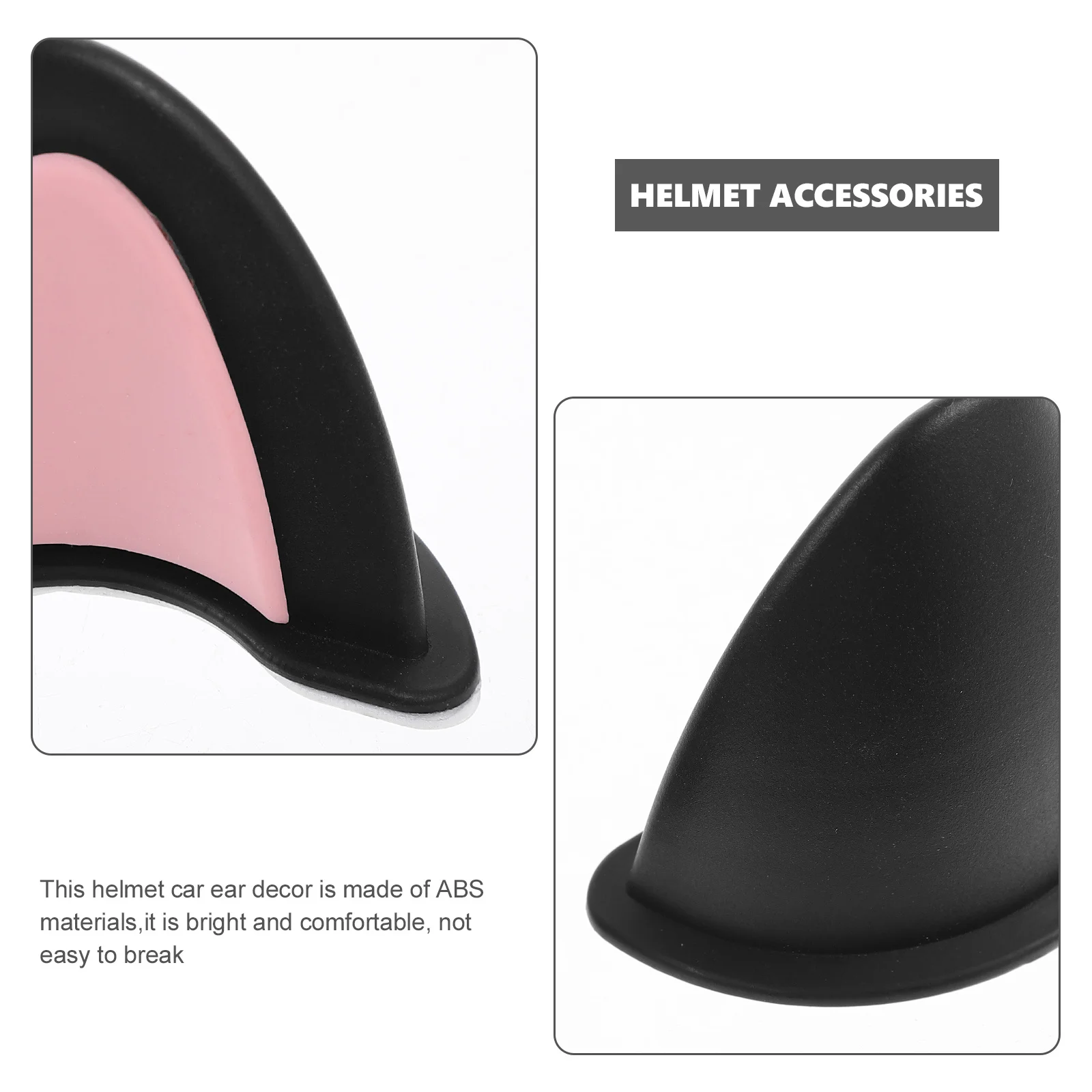 

3Pairs Creative Kitten Ear Ornaments Excellent Craftsmanship Long-Lasting Decor for Motorbike Helmets Accessories