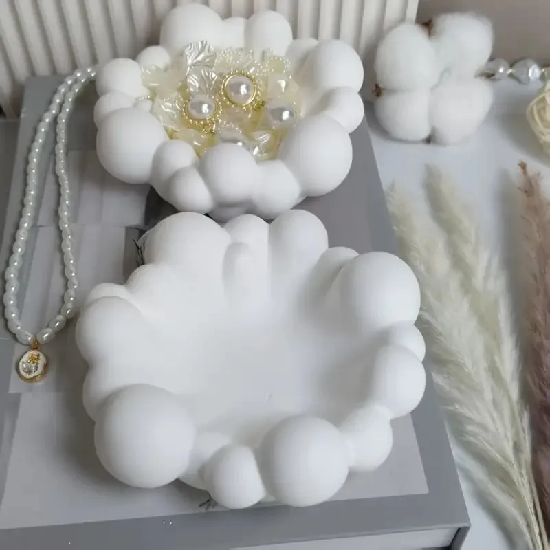 Bubble Cloud Bowl Silikonformen DIY Aufbewahrungsschale Gipsform Organizer Kerzenhalter Beton UV-Epoxidharz Werkzeuge