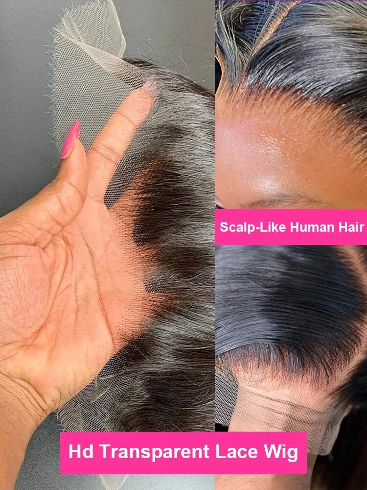 200 Density Straight Lace Front Wig Human Hair 13x4 HD Lace Front Wig for Women - Pre Plucked, Pre Cut, Bye Knots image 4