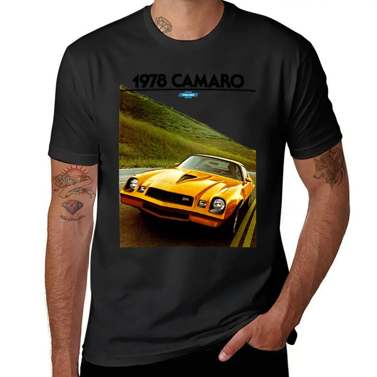 1978 CAMARO - ADVERT T-Shirt korean fashion sweat mens plain t shirts