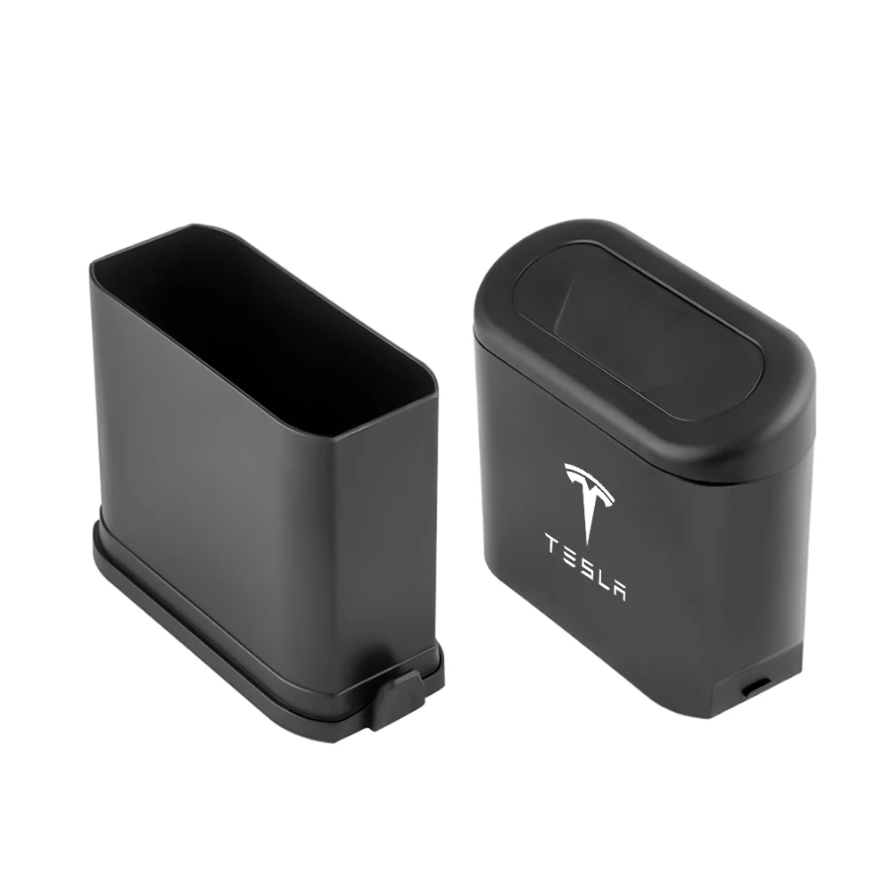 سلة مهملات السيارة البلاستيكية متعددة الأغراض ملحقات داخلية لسلة المهملات لسيارة تسلا موديل 3 موديل S موديل X Mod WYE K80 Invader