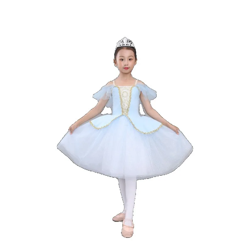

Disfraz de Ballet profesional Lago de los Cisnes vestido romántico para niñas Ropa baile rendimientoTop terciopelo Girl dresses