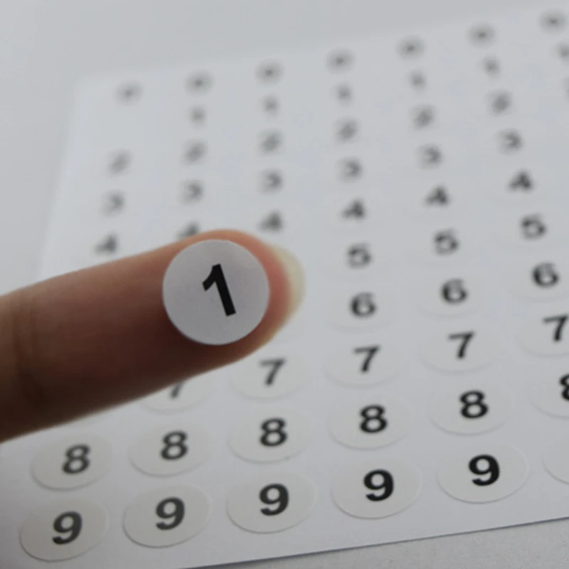 840Pcs=12Sheets Simple Black White 0~9 Number Label Stickers Mini Round Marker Multi-purpose Sort Decal Scrapbook Journal DIY