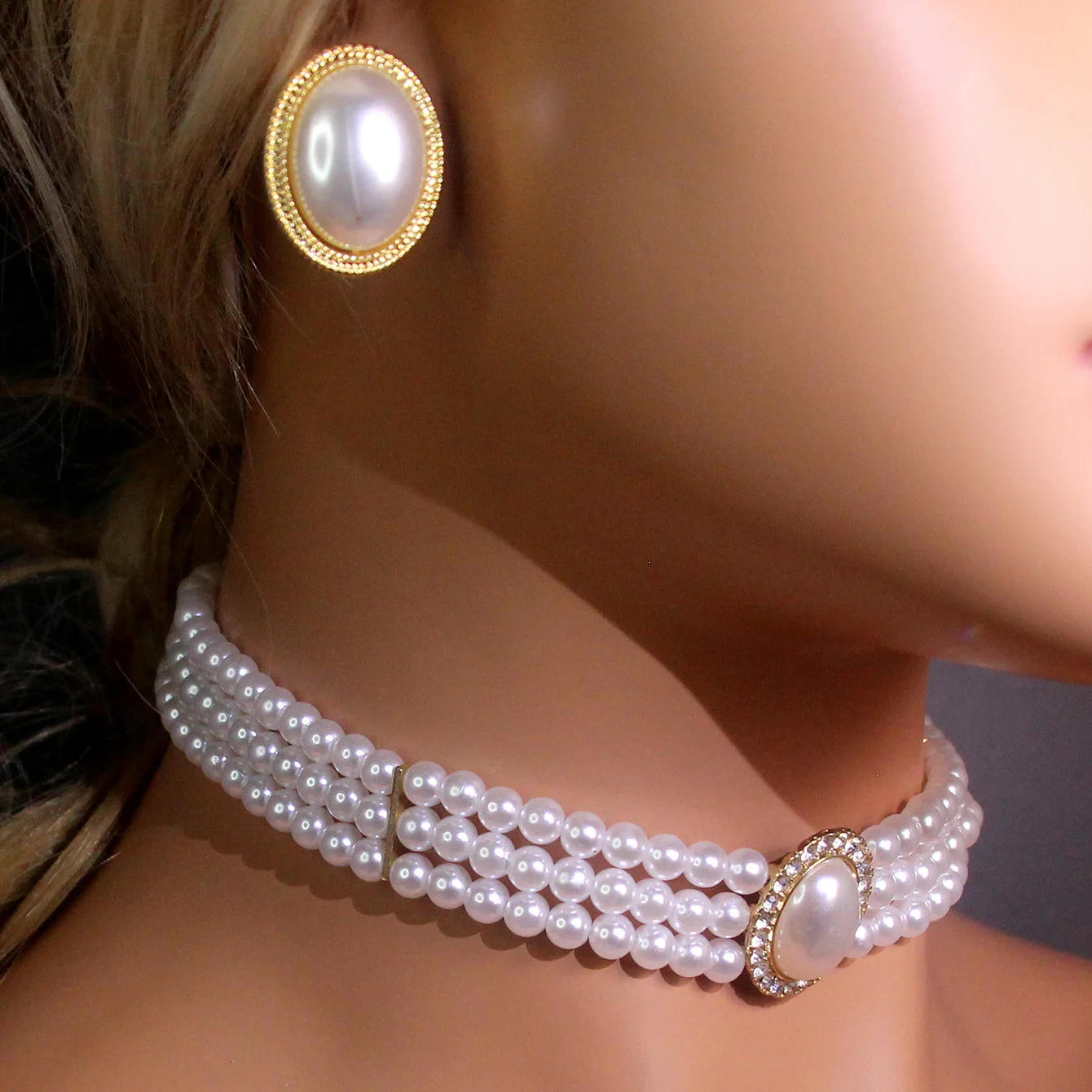 Women\'s Fashion New Pearl Necklace Bridal Wedding Dress Wedding Dress Performance jewelry Set Girls Birthday Party Gift
