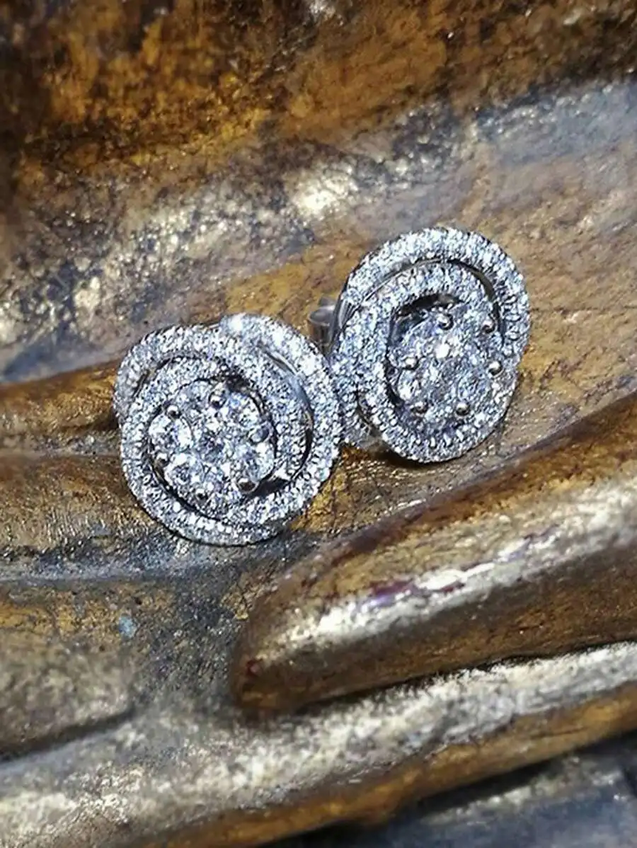

Изысканные серьги с цветочным узором, украшенные стразами, для женщин, аксессуары для вечеринок и Дня святого Валентина