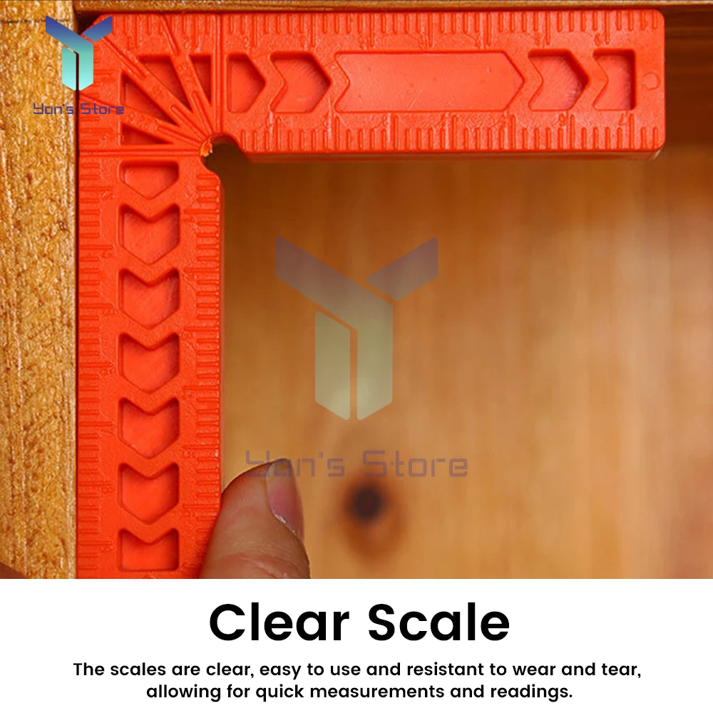1Pcs Plastic Right Angle Ruler Holder 90 Auxiliary Positioner Tool Overline L-Shaped Spacer Fixed Angle Gripper Woodworking Tool