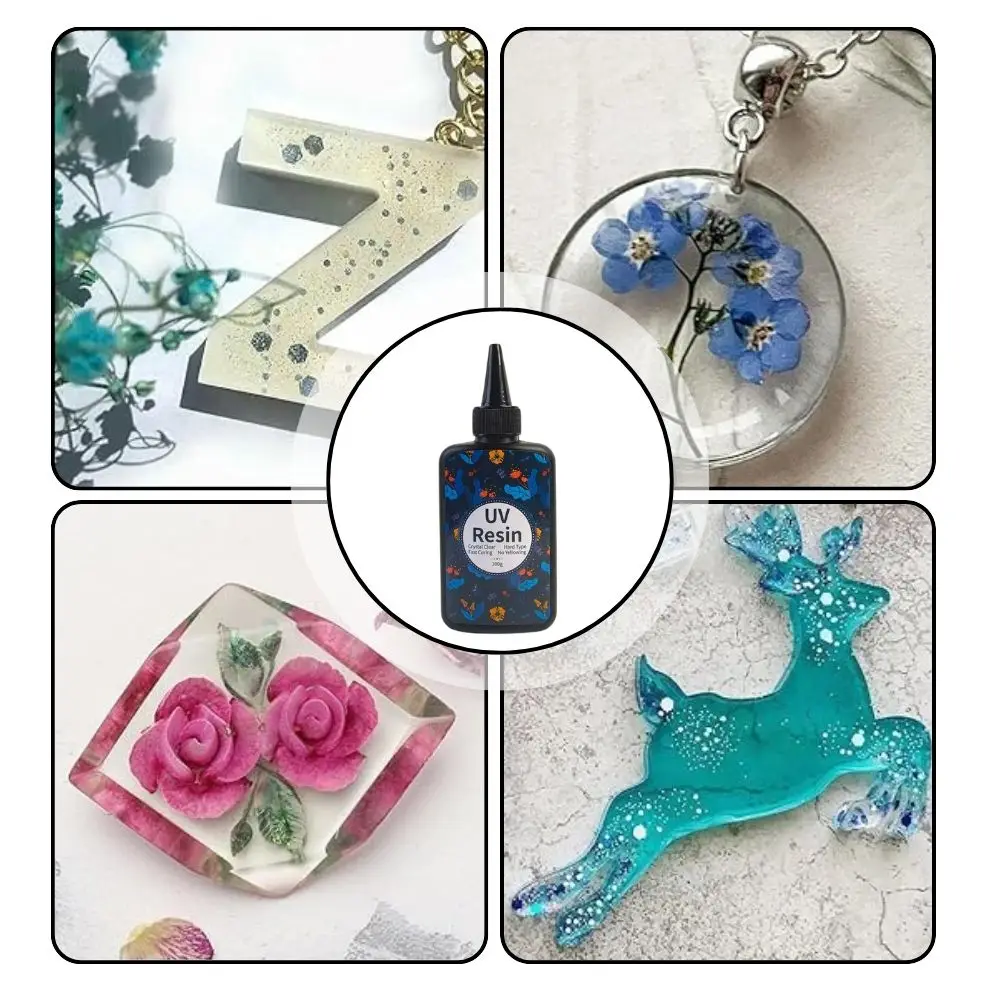 UV Resin 300g - Upgraded UV Resin Kit, Hard Type Crystal Clear Ultraviolet Curing UV Epoxy Resin for Craft Jewelry Making