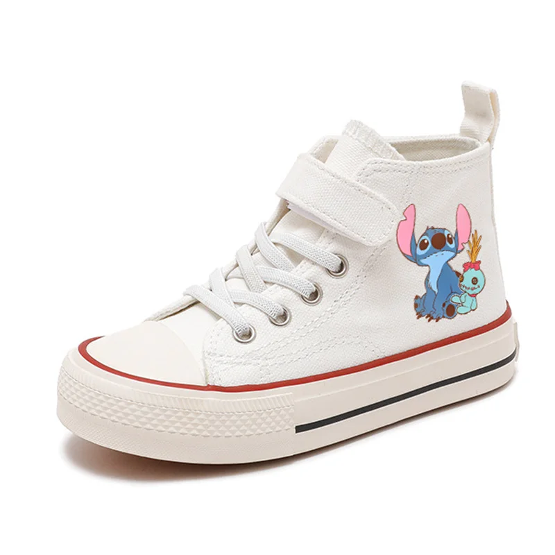 Kawai Girl Boys Kids brezentowe buty Cartoon Lilo Stitch sportowe buty dziecięce buty modny nadruk chłopięce buty do tenisa 1022