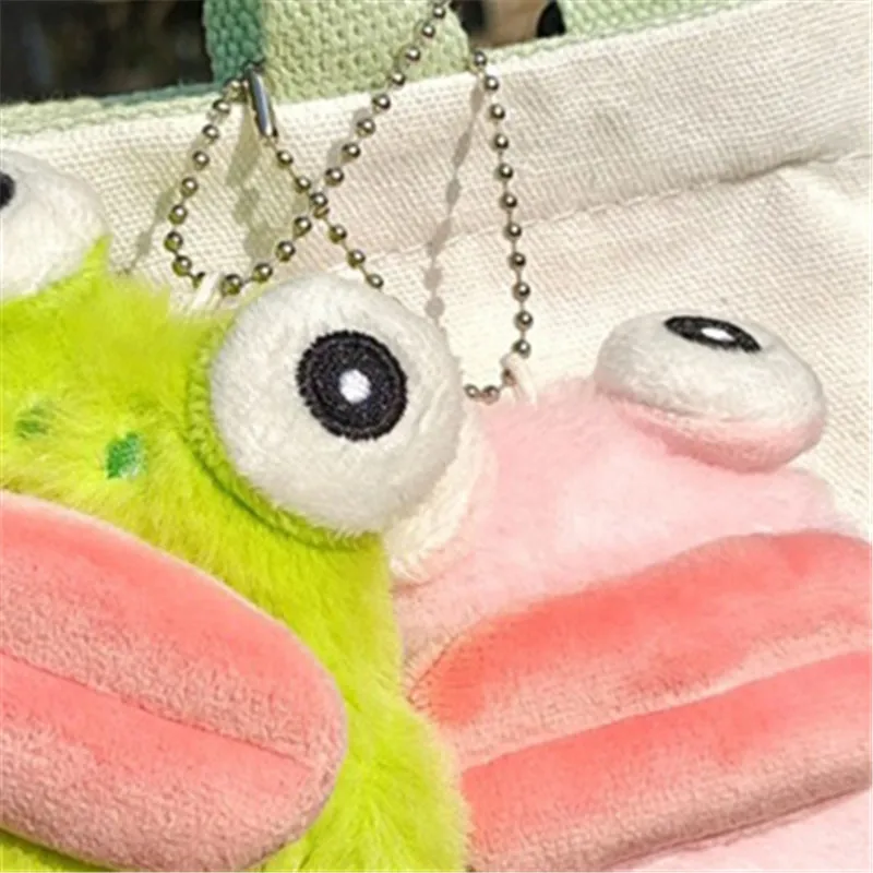 

Плюшевый брелок-лягушка с забавной мордочкой-сосиской, парный брелок для ключей, подвеска для рюкзака, украшение для сумки/автомобиля, идеальный рождественский подарок