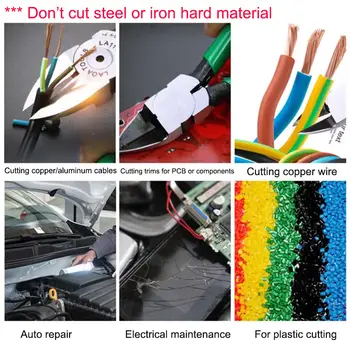 LAOA 5吋舒適型迷你斜口鉗,鉻釩鋼材質,適用於軟線/塑膠飾板/組件的斜口剪鉗 10 最佳銷售 單刃鉗 - №7