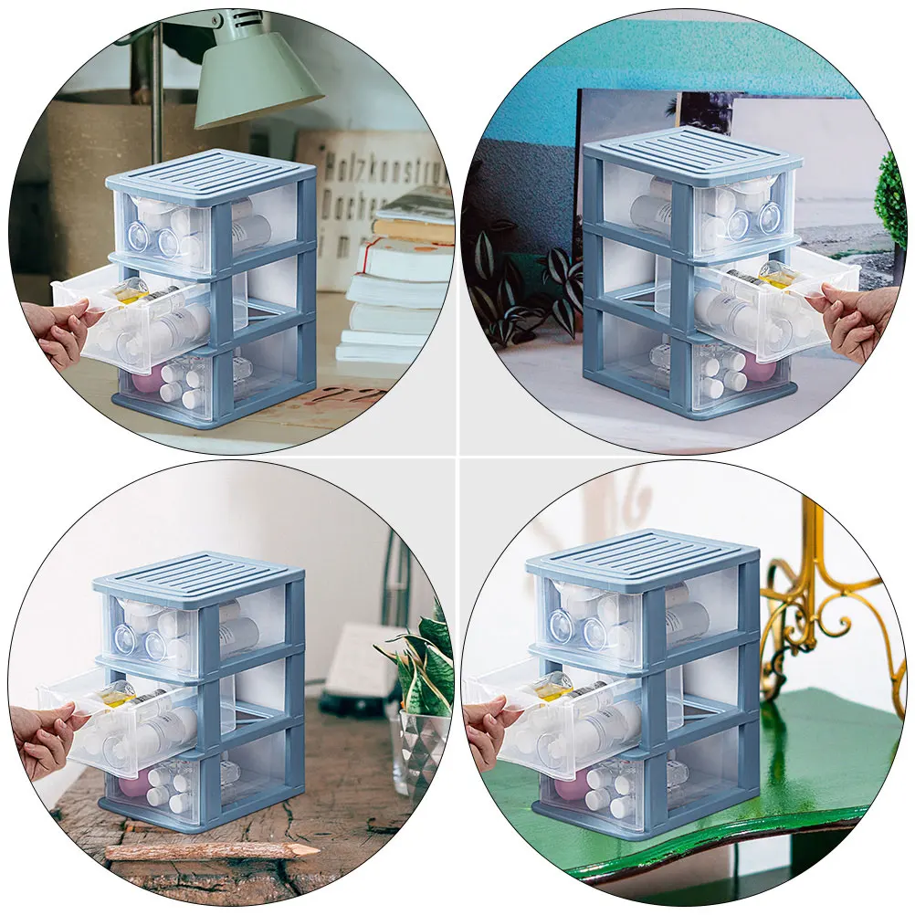 

2pcs Storage Boxes Transparent Desk Organizer Layers High Anti Dust Stationery Bedroom Office Gift Box