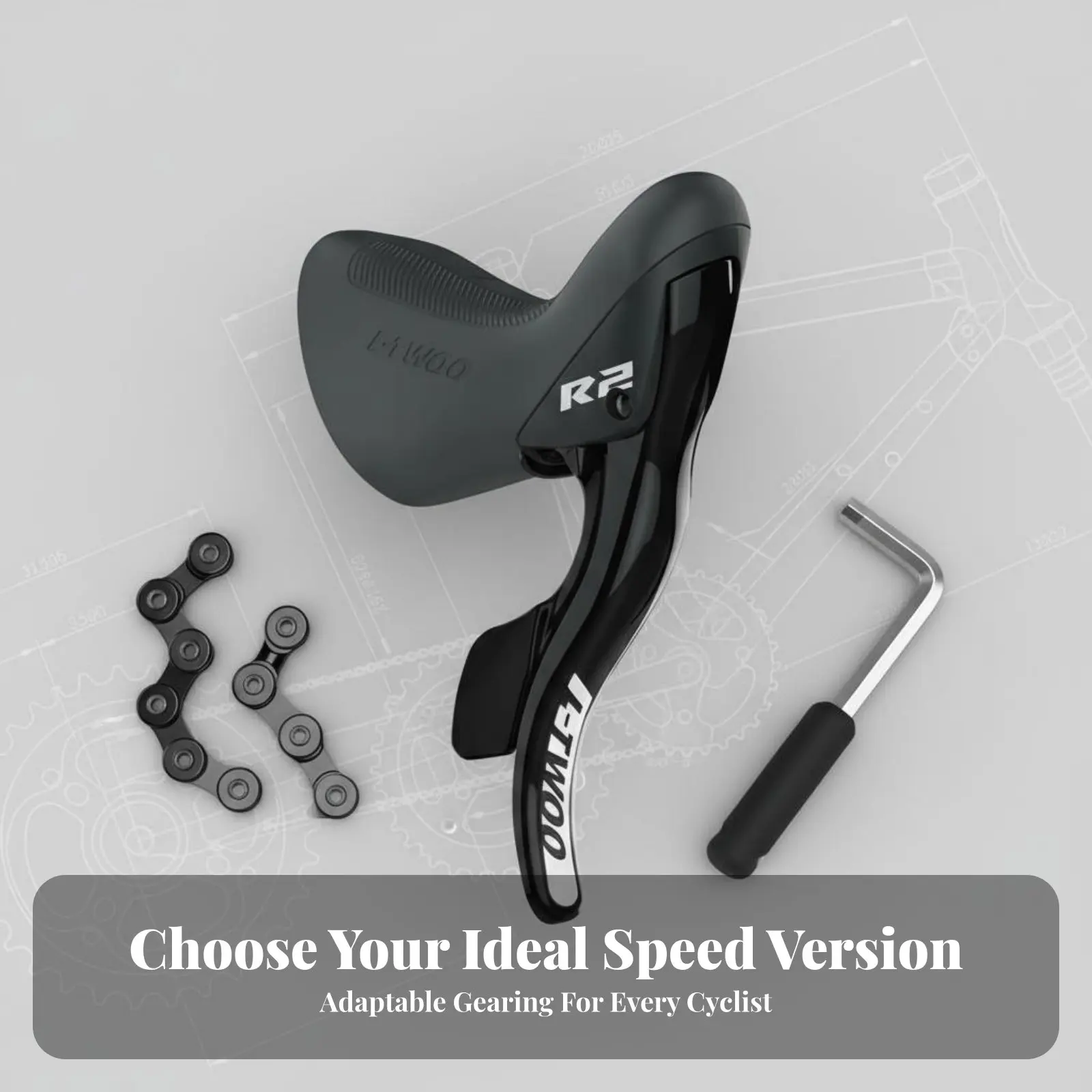 

Mechanical Derailleur Set Ergonomic Hood Design Cycling Bike Gear Selector Set Bike Derailleur Groupset Wide Range for Cyclists