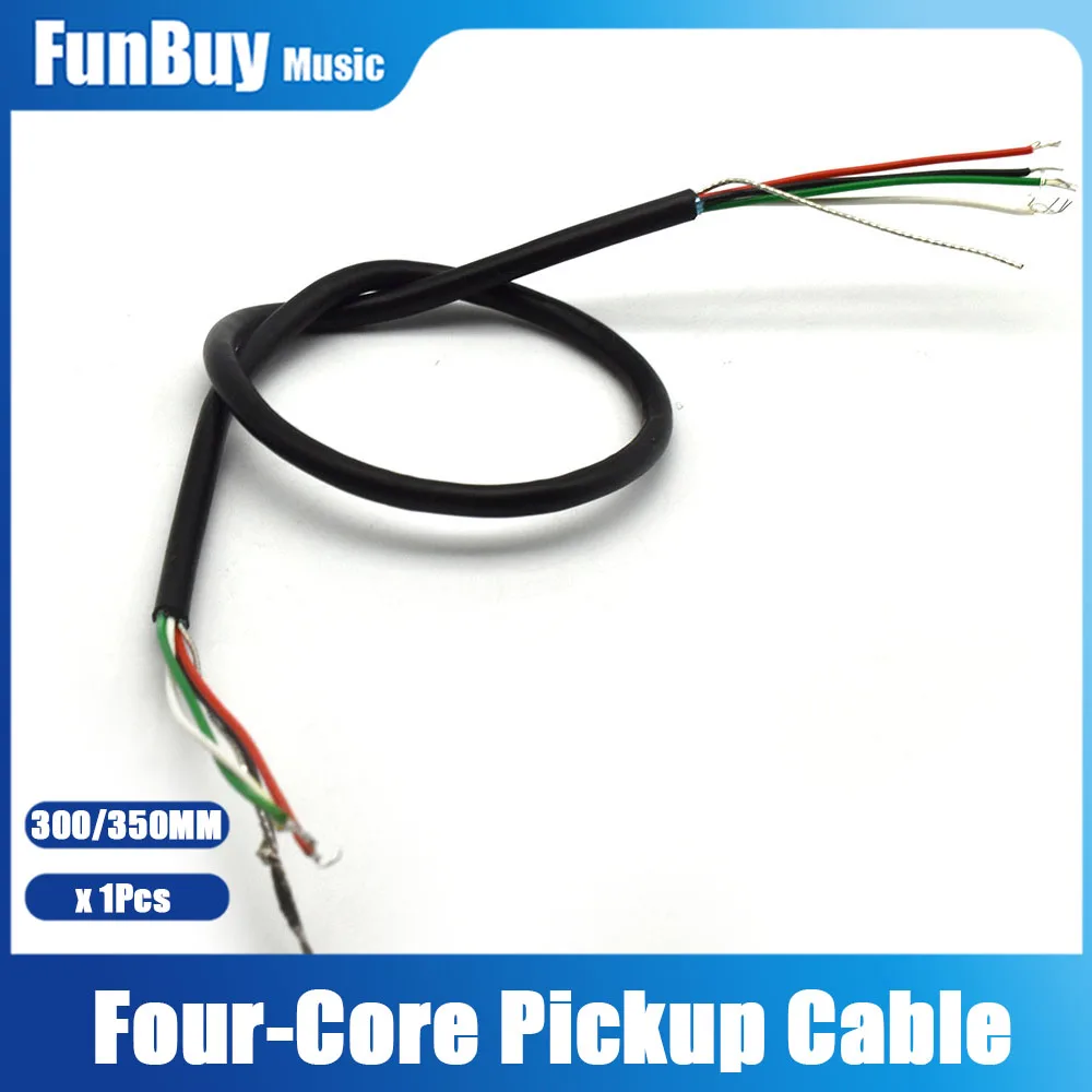 1Pcs Four-Core with Shield Cable for Electric Guitar Pickup Making Humbucker with Coil Spliting Cable 300/350MM