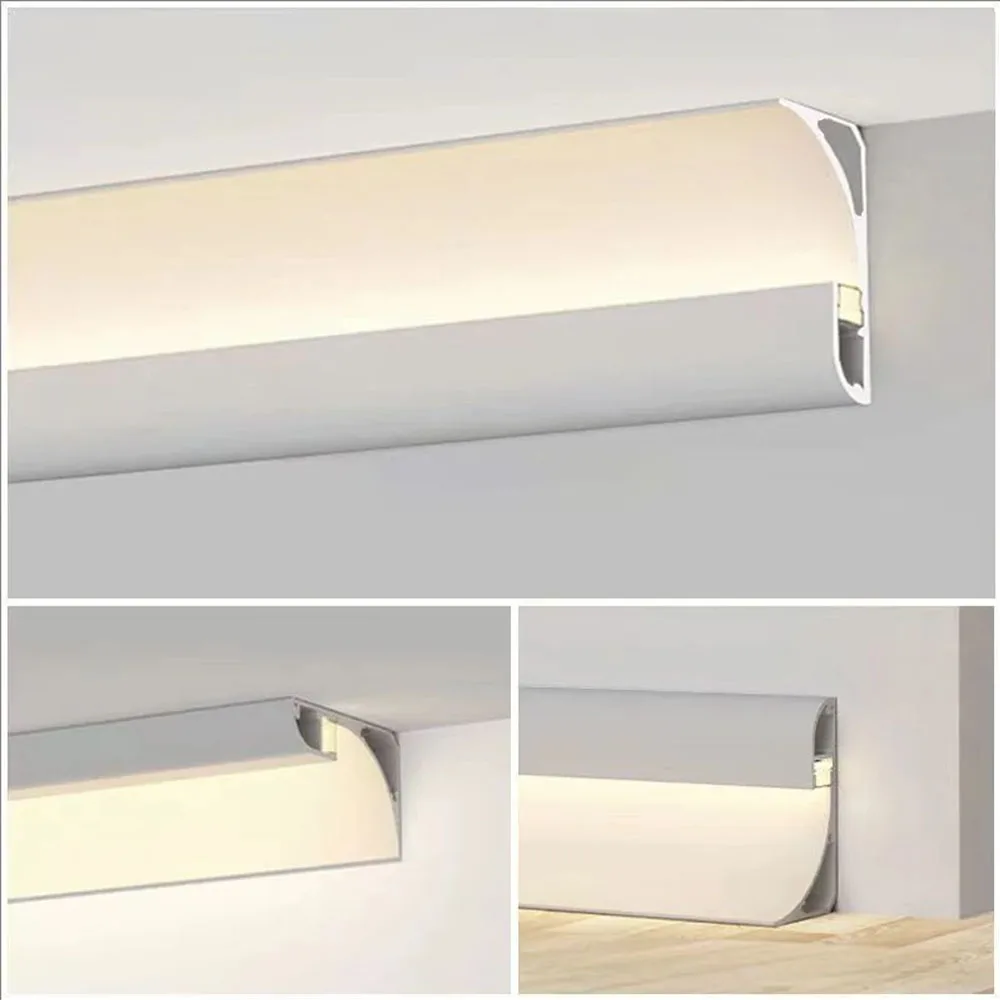 Indoor Surface Mounted LED Aluminum Profile Linear Light Channel Corner Wall Floor Washer Lamp Home Decoration