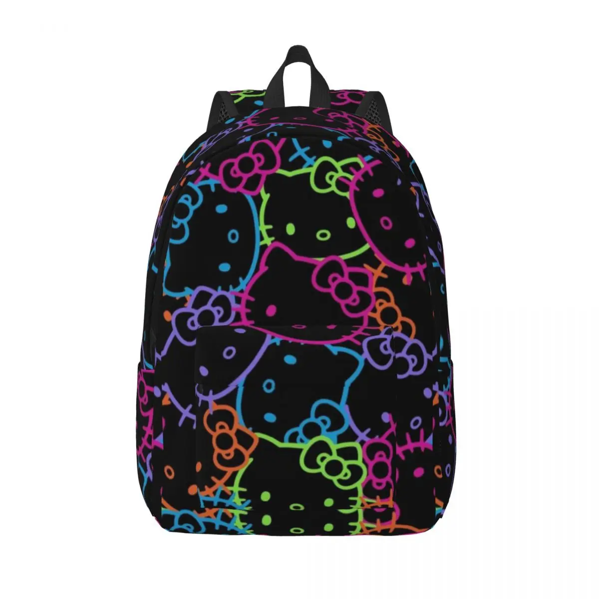Kuromi Hello Kitty Mochila clássica esportiva para ensino médio, caminhada, viagem, mochila para homens e mulheres, bolsa de ombro para laptop