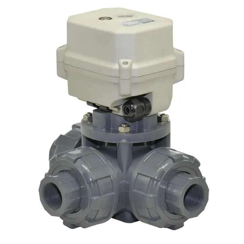 Pvc Three-way Smart Water 24v 12v Dc Ac Electric Motorized Control Mov Motor Operated Actuator Ball Valve Wire Wiring