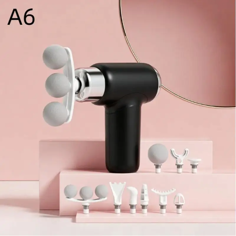 Long Battery Life Upgraded Fascia Gun Replaceable Heads Silent Muscle Relaxation Massager for Long Travel