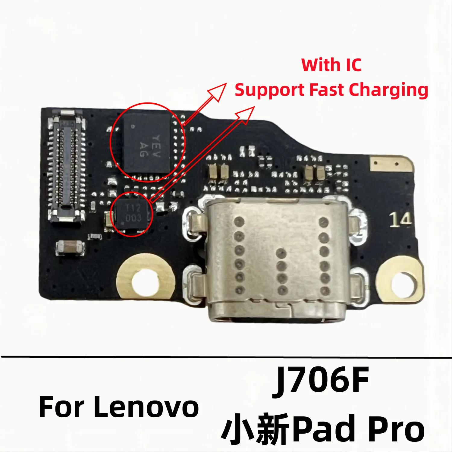 USB Charger Dock Connector Board Charging Port Flex Cable For For Lenovo Tab P11 Pro TB J706F Xiaoxin Pad Pro (2021)