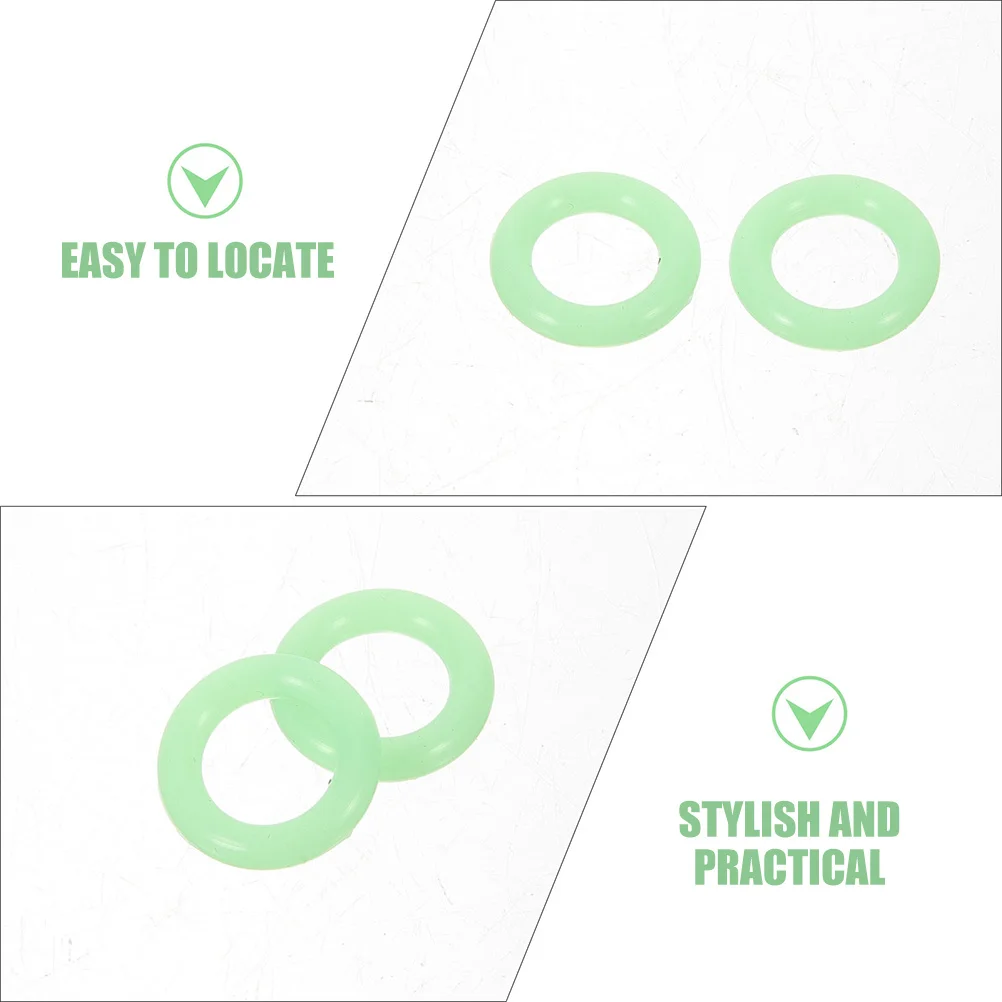 

200pcs Glow In The Dark Tent Peg Rings Silicone O-Rings Camping Stakes Fluorescent Outdoor Night Hiking Accessories Tarp Sand