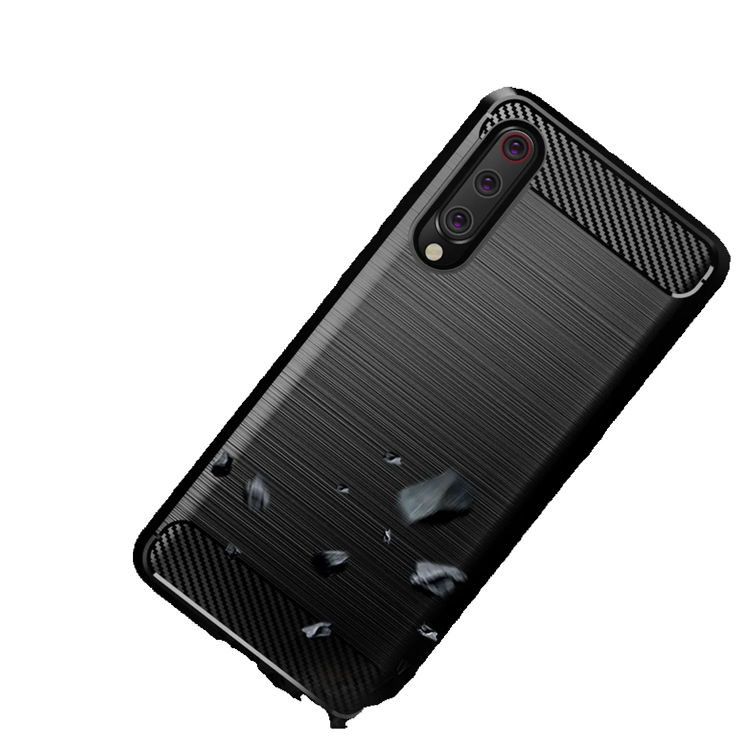 Surface Silicone Case For Xiaomi Mi9 Pro 5G Lite Mi 9t ShockProof Cover For Mi9 Mi 9 Se Mi9t Pro Carbon Fiber Cases