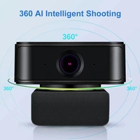 2MP 1080P 360Degree AI Face Follow Auto Tracking USB Webcam P2P Free Drive Video Digital Camera For Online Teaching Boardcast