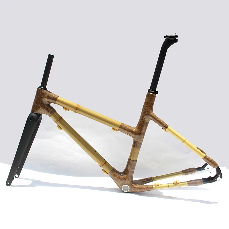 

Naturefly Bamboo Road Gravel Frame Disc Bike Frameset Bicycle Parts Thru Axle 142x12 700c