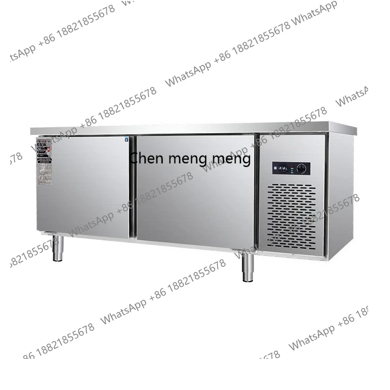 

Refrigerated and fresh-keeping workbench Commercial freezer Freezer Stainless steel kitchen freezer console