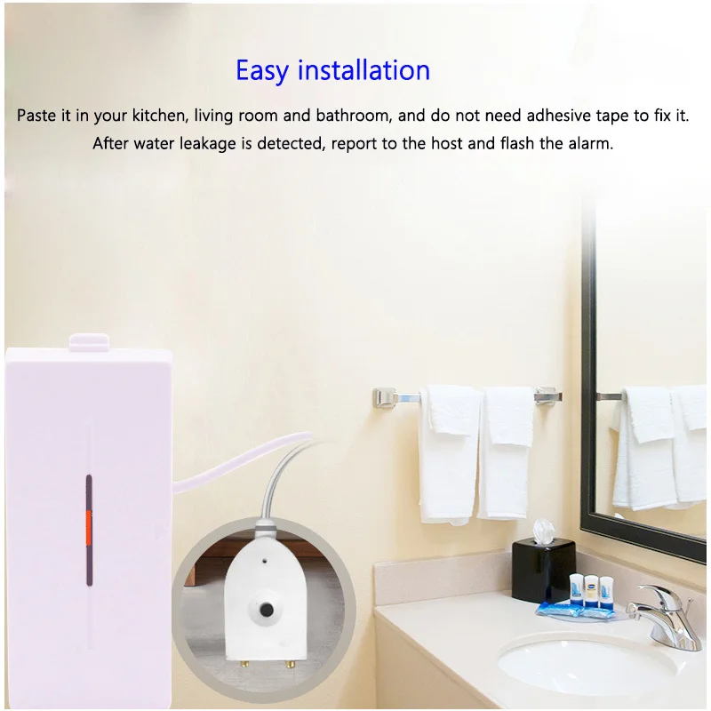 1/3/6/10pcs Flood Overflow Water Leaking Detector Wireless 433MHz Water Leakage Sensor Detection For Home Smart Kitchen Security