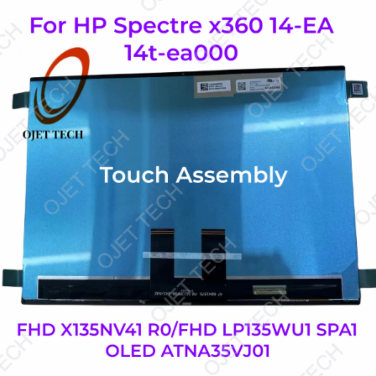 

UHD OLED L99010-110 is Suitable for HP Spectre x360 14t-ea000 14-EA Laptop LCD Display/Touch Assembly ATNA35VJ01 X135NV41 R0