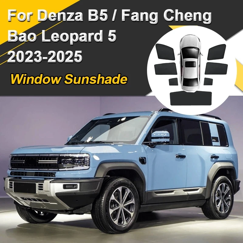 Parasoles para Auto Denza B5 Fang Cheng Bao 5 Leopard 5 2023-2025, Cortinas Magnéticas con Aislamiento Térmico, Accesorios para Visera