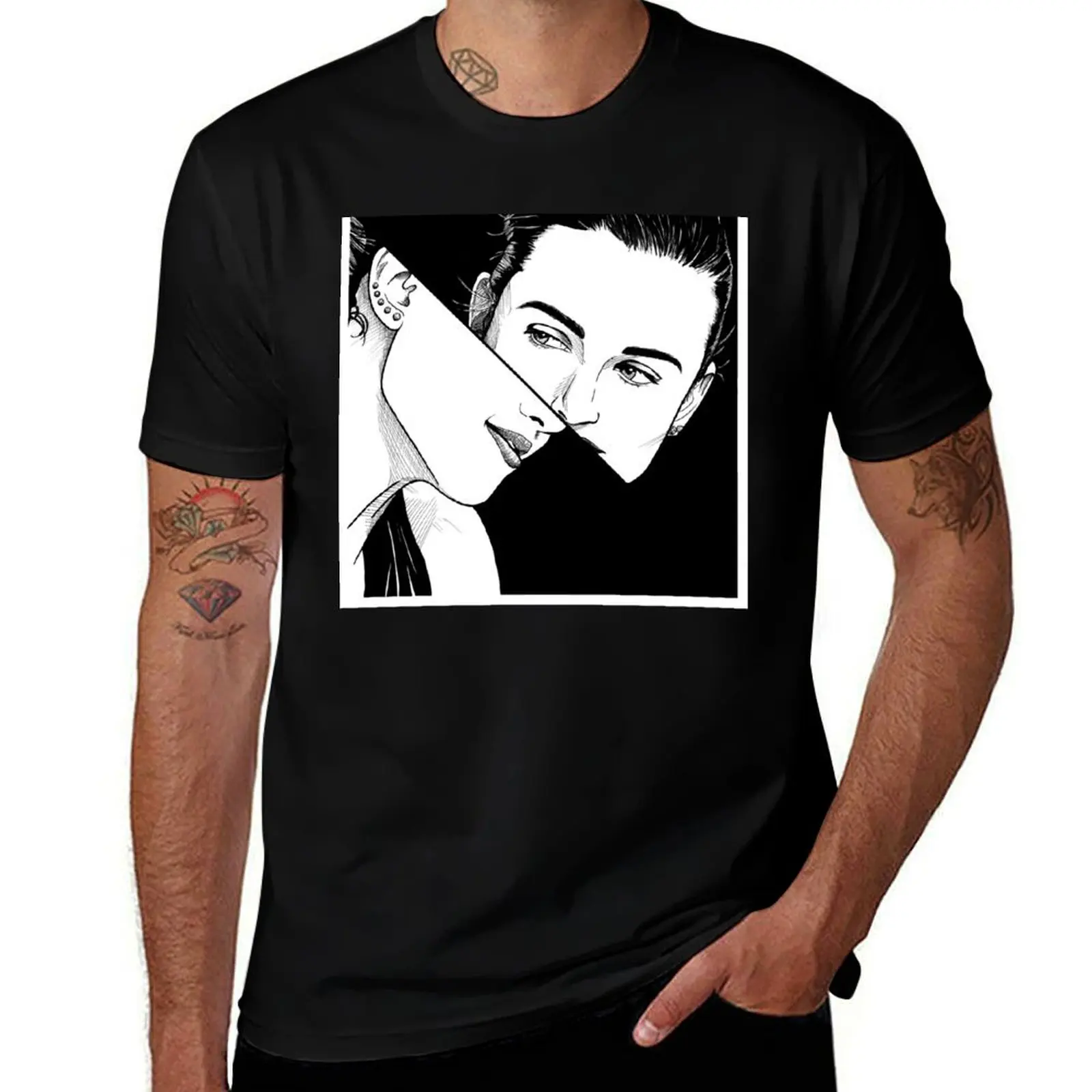 

Katie McGrath Dates T-Shirt man t shirts for men cotton t shirts man 100% T-Shirt