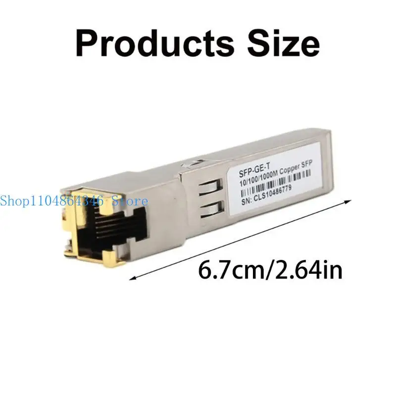 5ASD Módulo SFP RJ45 Switter 1000Base 10/10/1000m SFP para RJ45 Módulo Ethernet cobre Gigabit SFP Adaptador transceptor