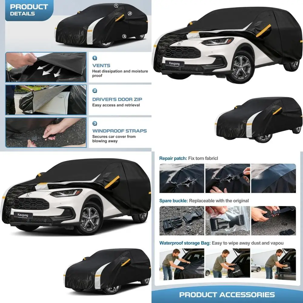 

Универсальный 10-слойный чехол для автомобиля Ford Escape 2000-2026, водонепроницаемая внешняя защита с вентиляционными отверстиями, полотенцем, ремонтными заплатками и защитой от УФ-излучения