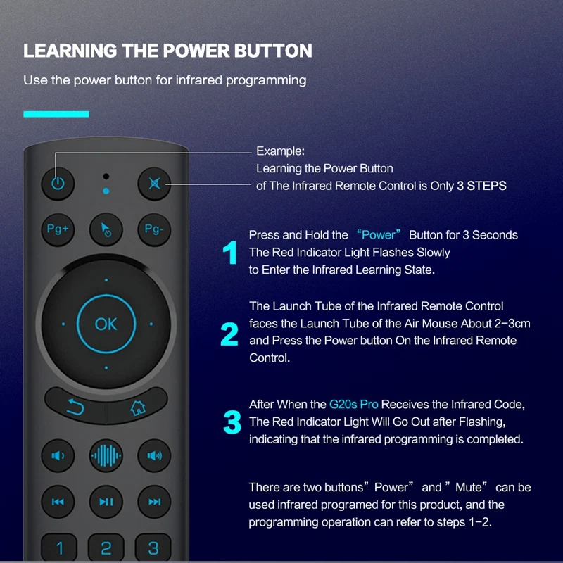 G20S PRO BT 2.4G Wireless Voice Backlit Air Mouse Gyroscope IR Learning Remote Control Accessories For Dual Mode Android TV BOX