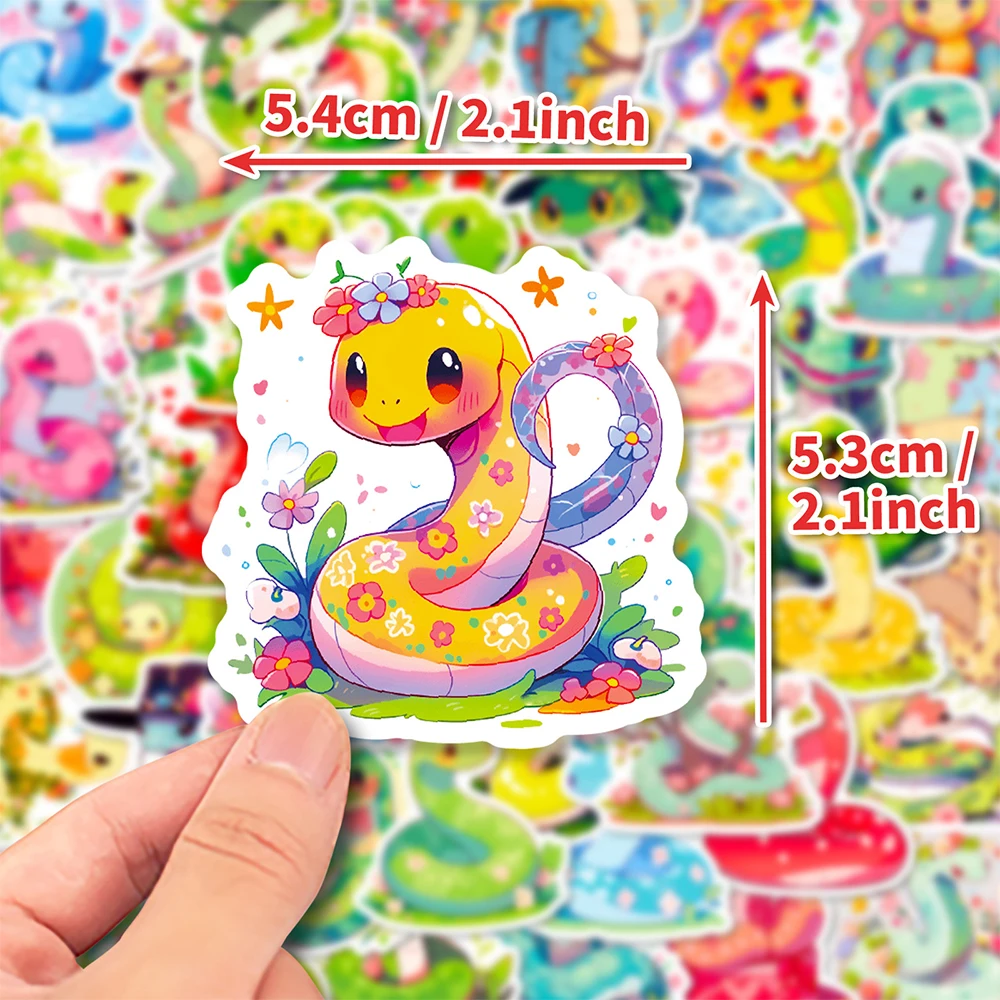 10/30/50pcs Cute Animal Snake Aesthetic Stickers Skateboard Laptop Motorcycle Luggage Phone Cool Waterproof Sticker Kids Toys