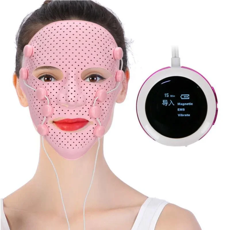 Masque de beauté en Silicone, masseur Facial à Micro courant EMS, dispositif de Lifting et de raffermissement efficaces pour la maison