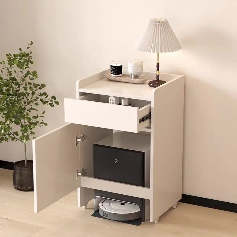 

solid wood sweeping robot Narwal Keworth stone sofa side cabinet storage base station movable