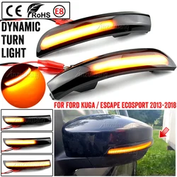 2 Pieces Dynamic Blinker LED Turn Signal Lights Side Mirror indicator For Ford Escape Kuga II EcoSport 2013 - 2019