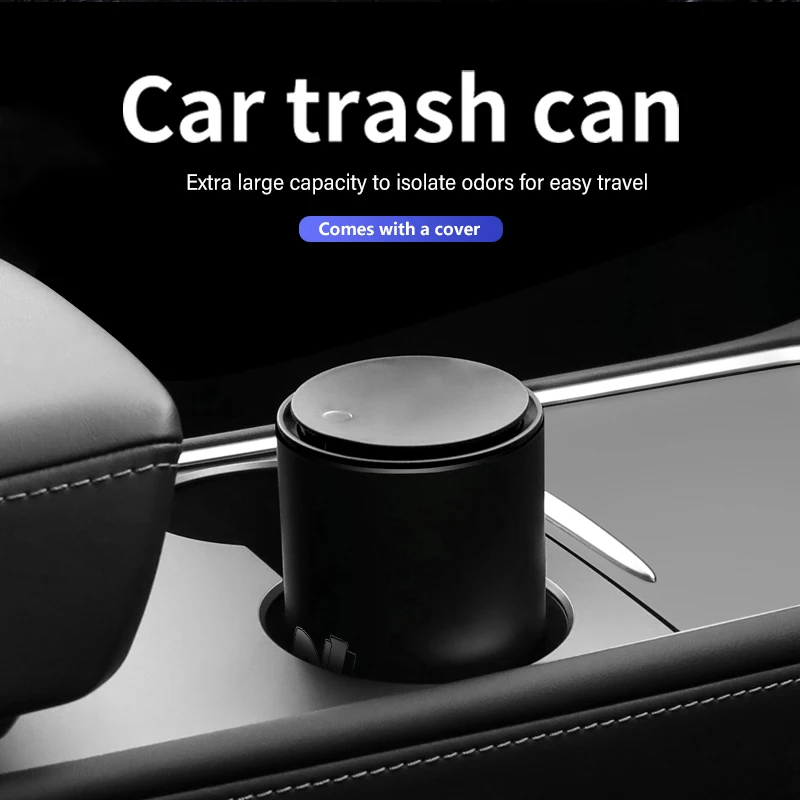 Car Trash Can Ashtray Dust Case Garbage Holder Click Open Cover For Hyundai N Line Tuscon NX4 I20 I30 I10 Sonata Elantra