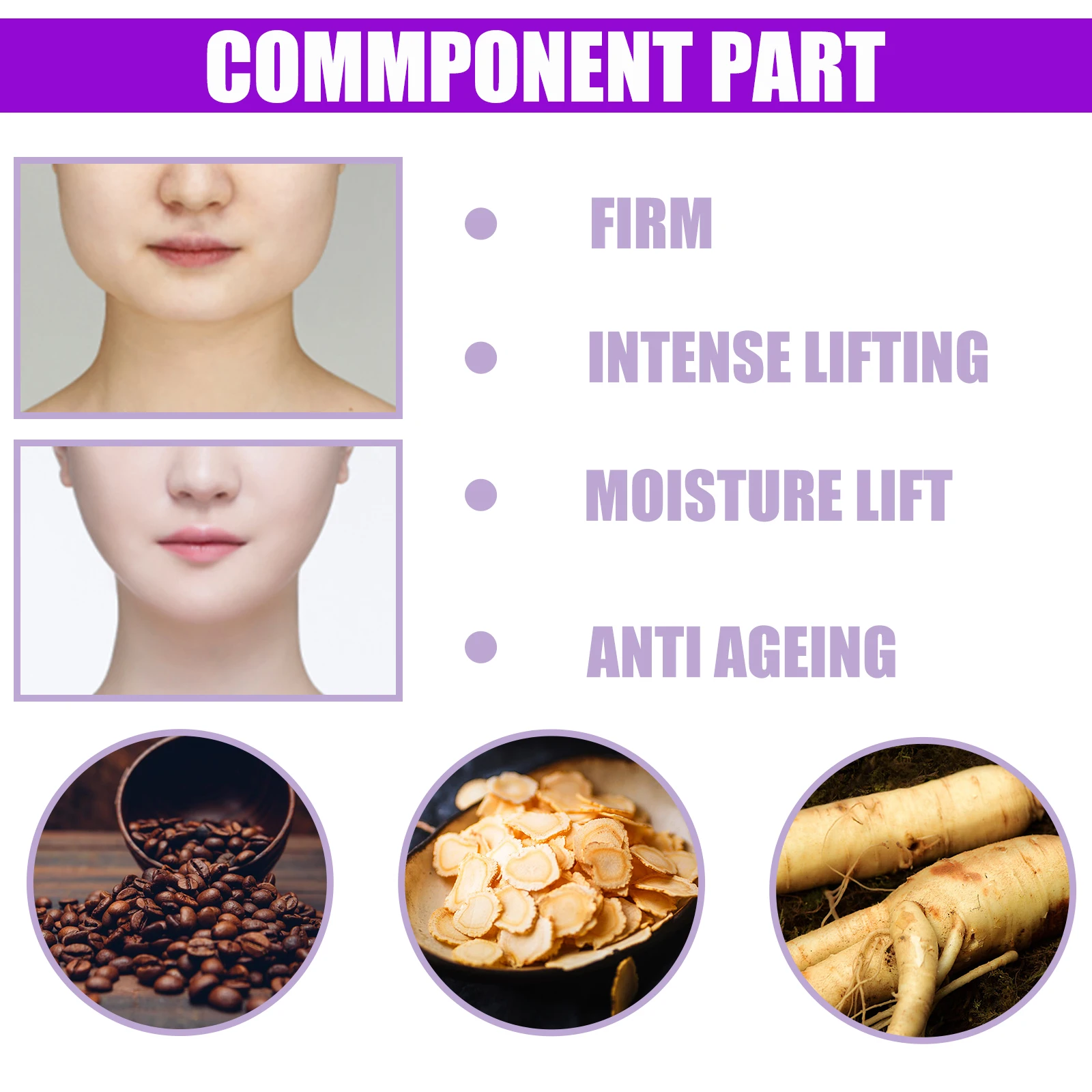 V-Shape Slimming Cream Tighten Mandibular Line Double Chin Lift Firming Face Fat Burning Massage V Face Cream Facial Skin Care